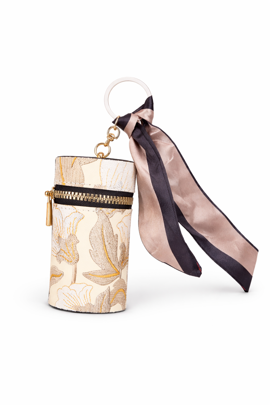 Floral Lipstick Charm - Light Brown