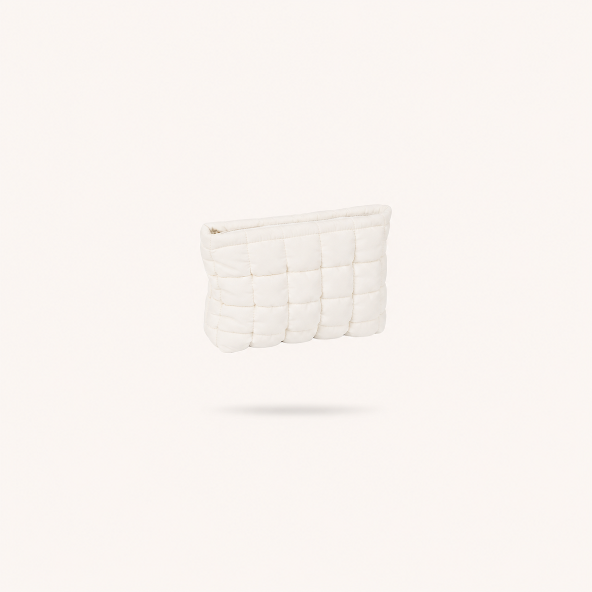 Puffer Makeup Bag - White