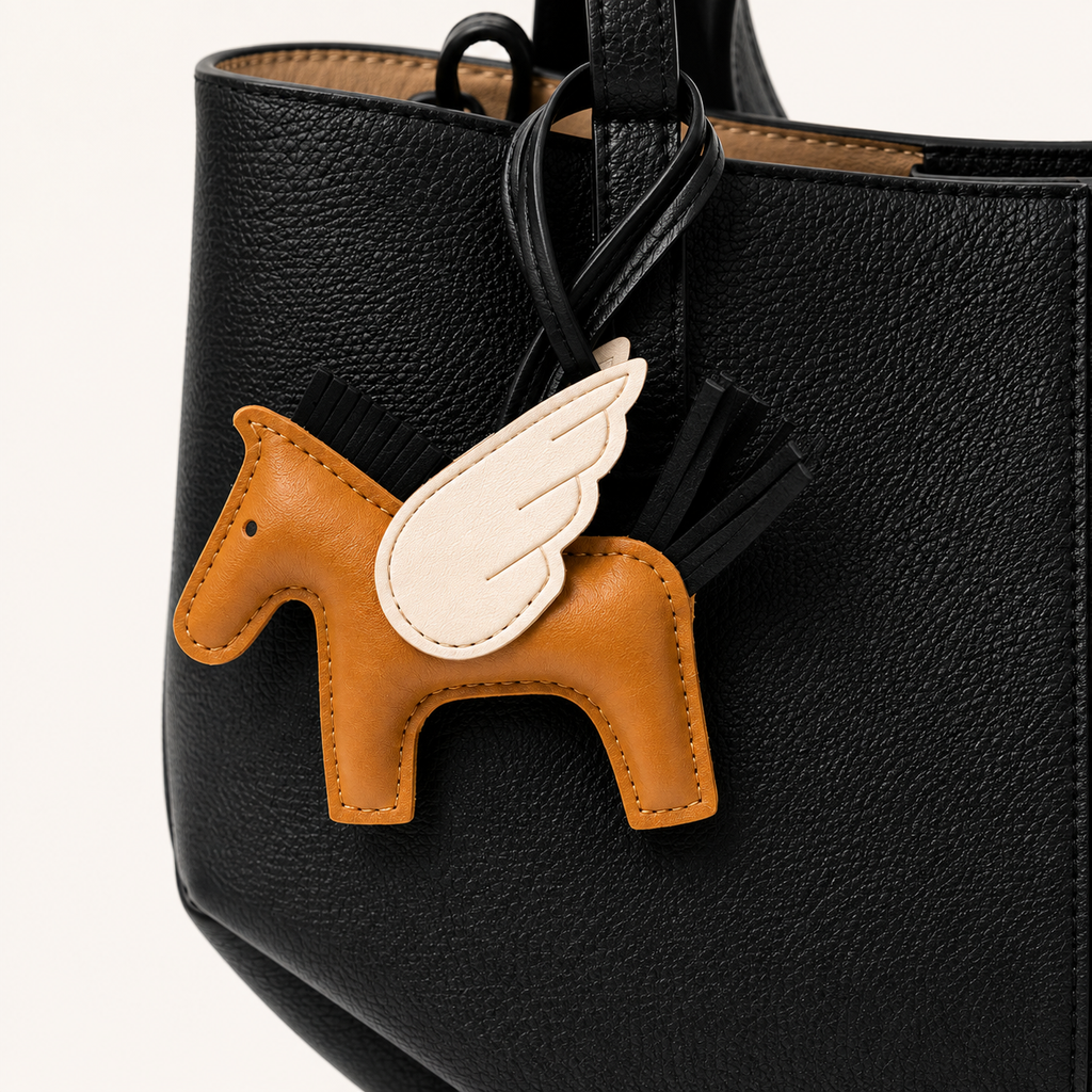 Flying Horse Charm – Brown/Black