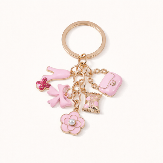 High Heel Flower Keychain