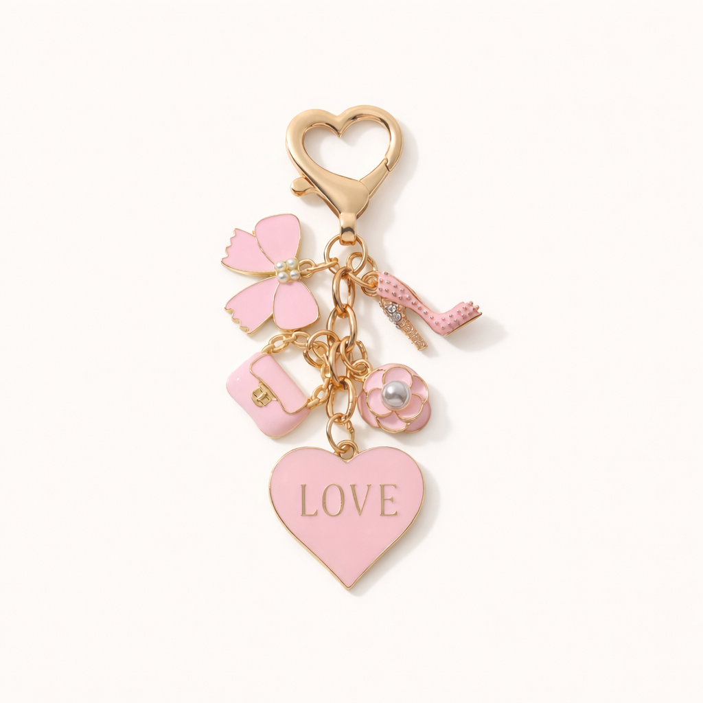 High Heel Heart Keychain