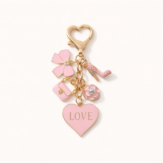 High Heel Heart Keychain