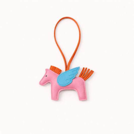 Flying Horse Charm – Pink/Blue
