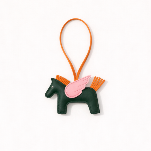 Flying Horse Charm – Dark Green