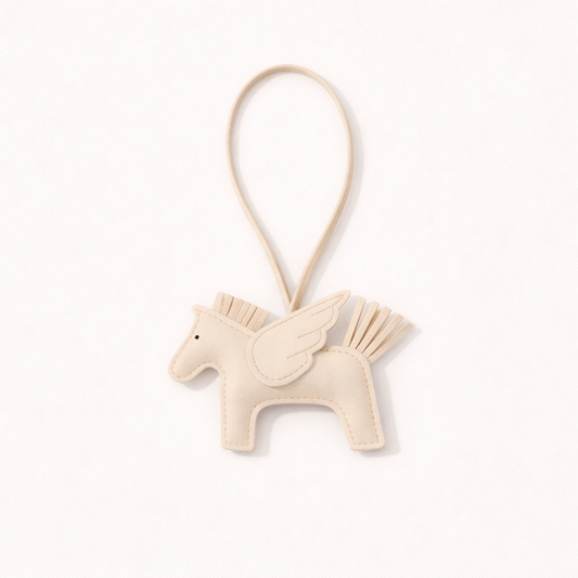Flying Horse Charm – Off White