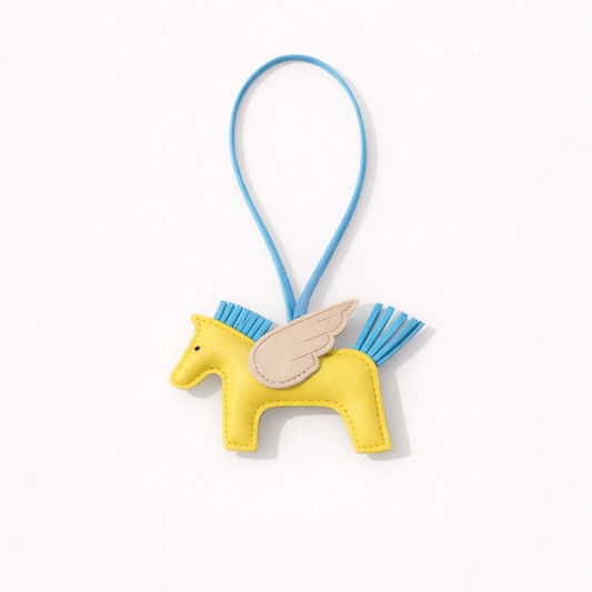 Flying Horse Charm – Yellow/Blue