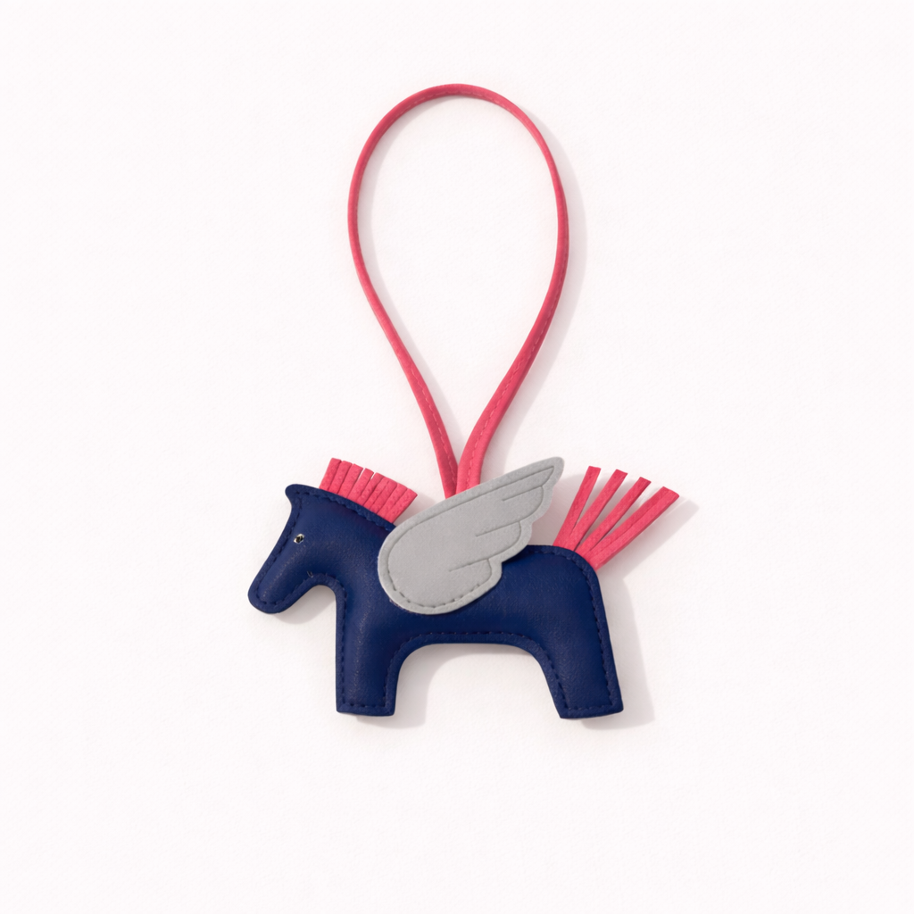 Flying Horse Charm – Blue/Pink