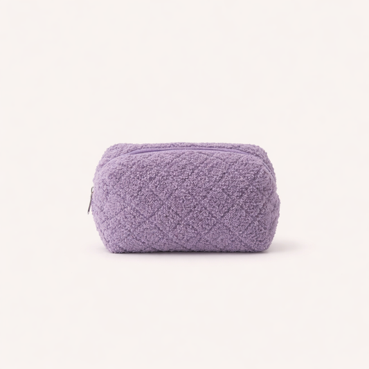 Puffy Diamond Makeup Pouch - Purple