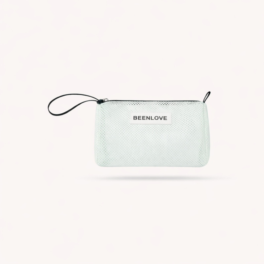 Mesh Makeup Pouch - Green