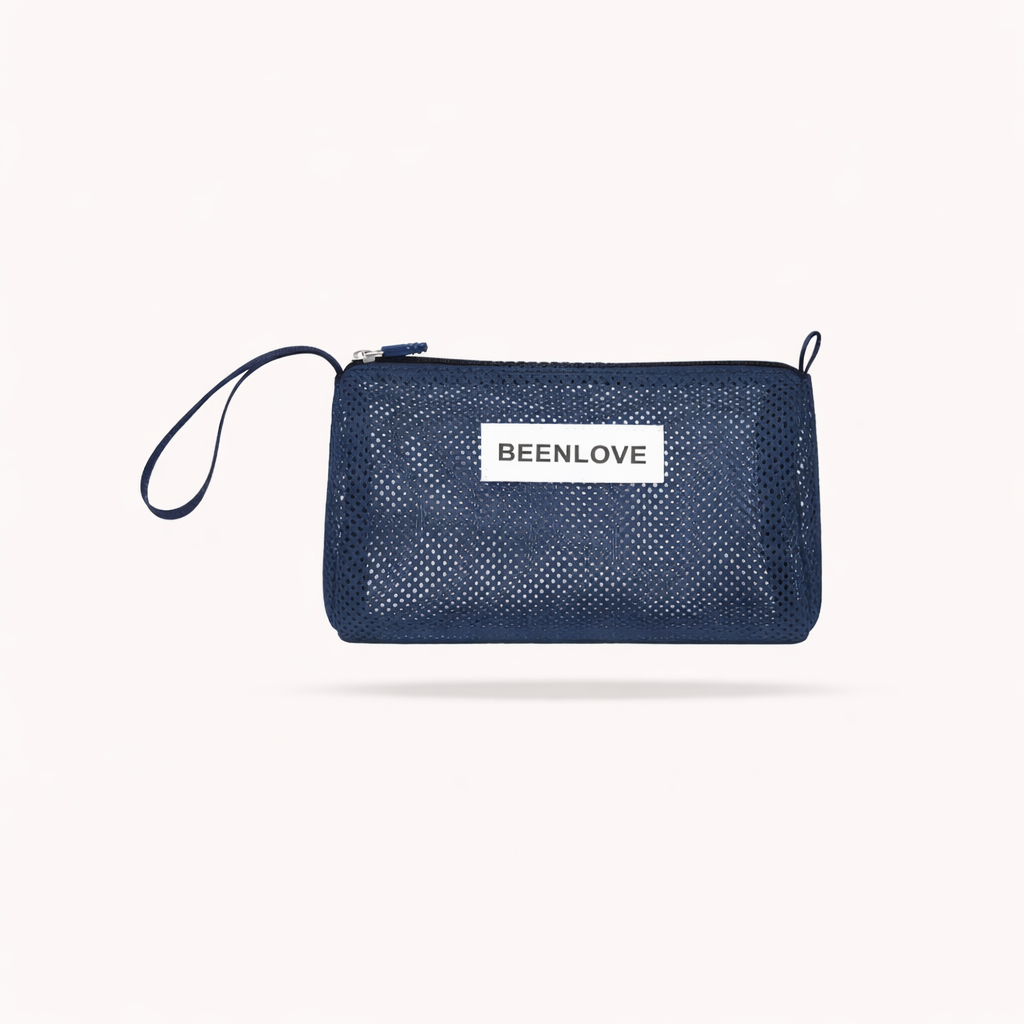 Mesh Makeup Pouch - Blue