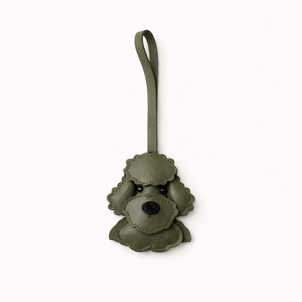 Poodle Charm - Dark Green