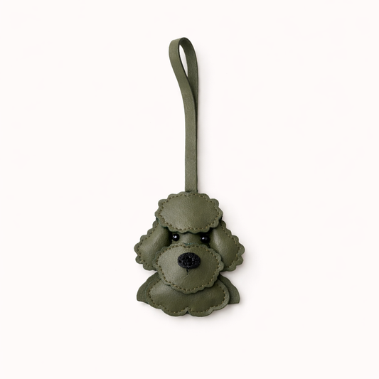 Poodle Charm - Dark Green