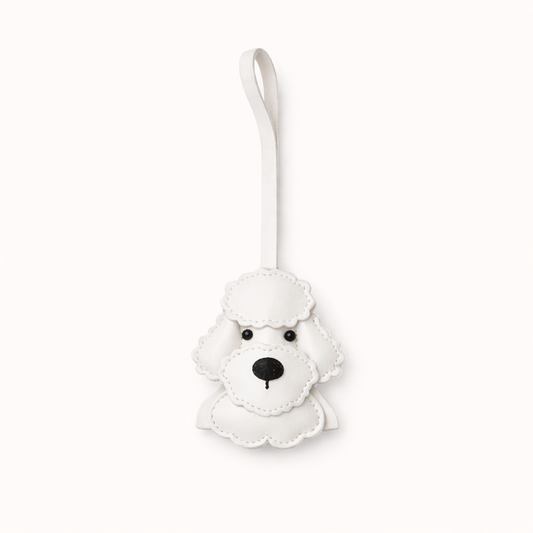 Poodle Charm - White