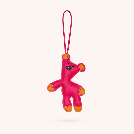Mr. Bean Teddy Charm - Magenta