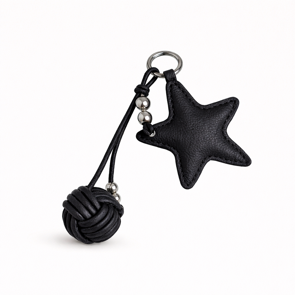 Star & Ball Charm - Black