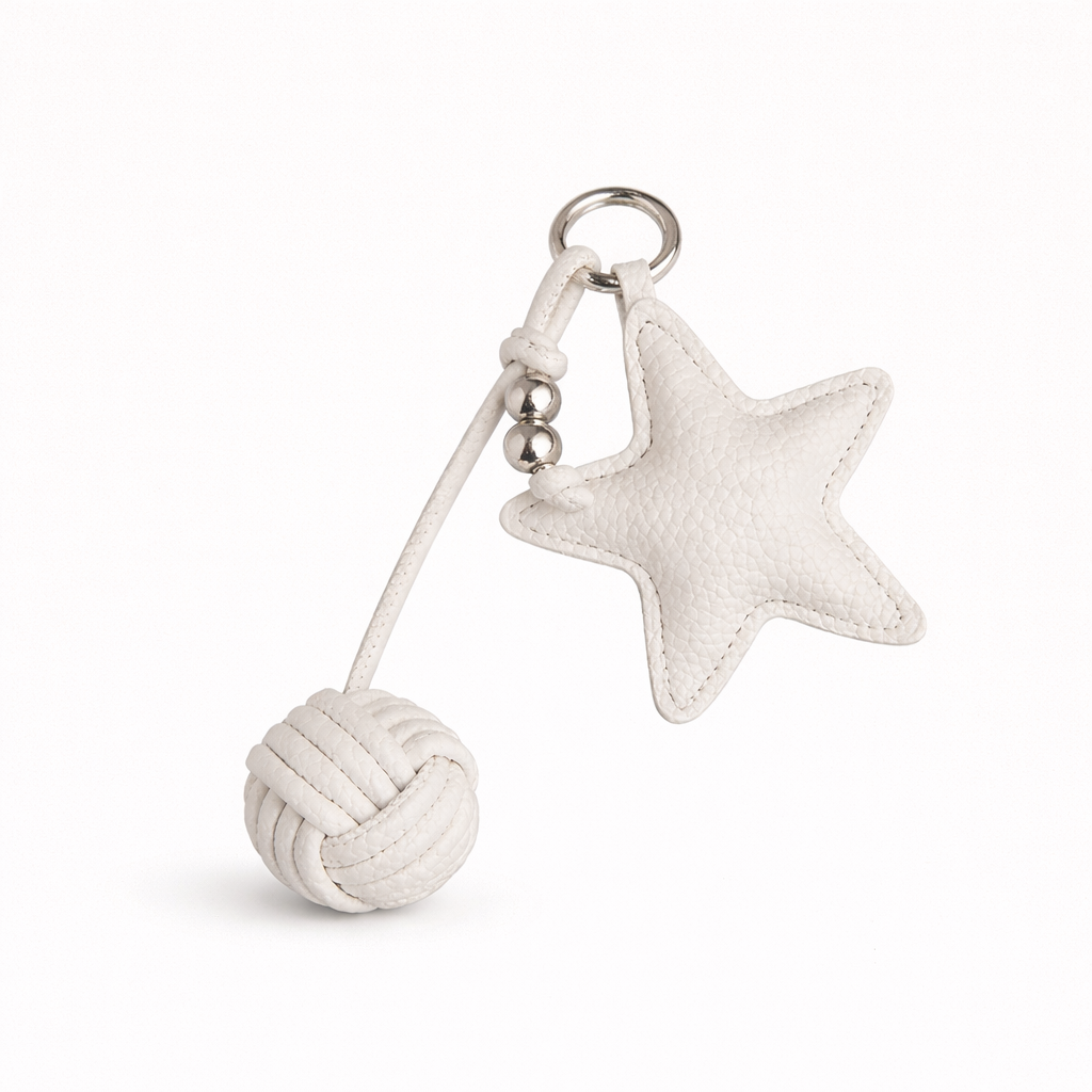 Star & Ball Charm - White