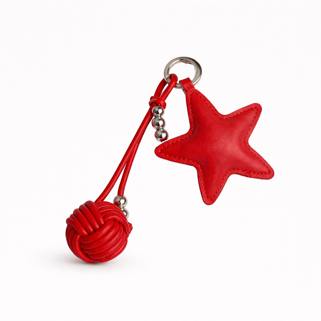 Star & Ball Charm - Red