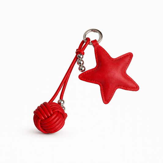 Star & Ball Charm - Red