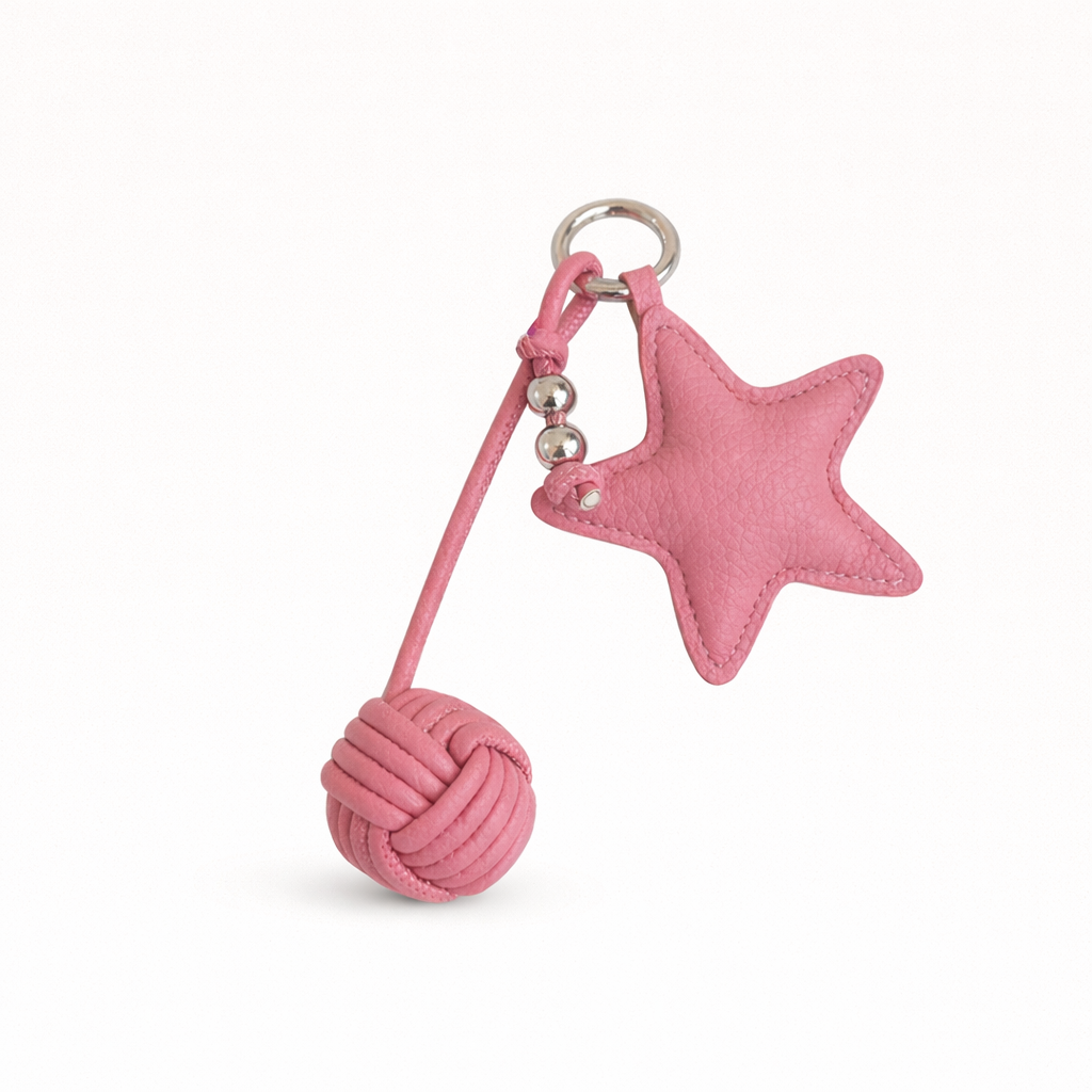 Star & Ball Charm - Pink