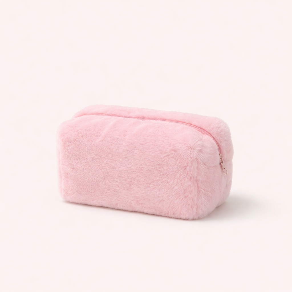 Plushy Makeup Pouch - Pink