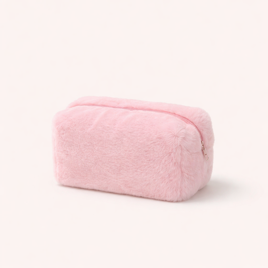 Plushy Makeup Pouch - Pink