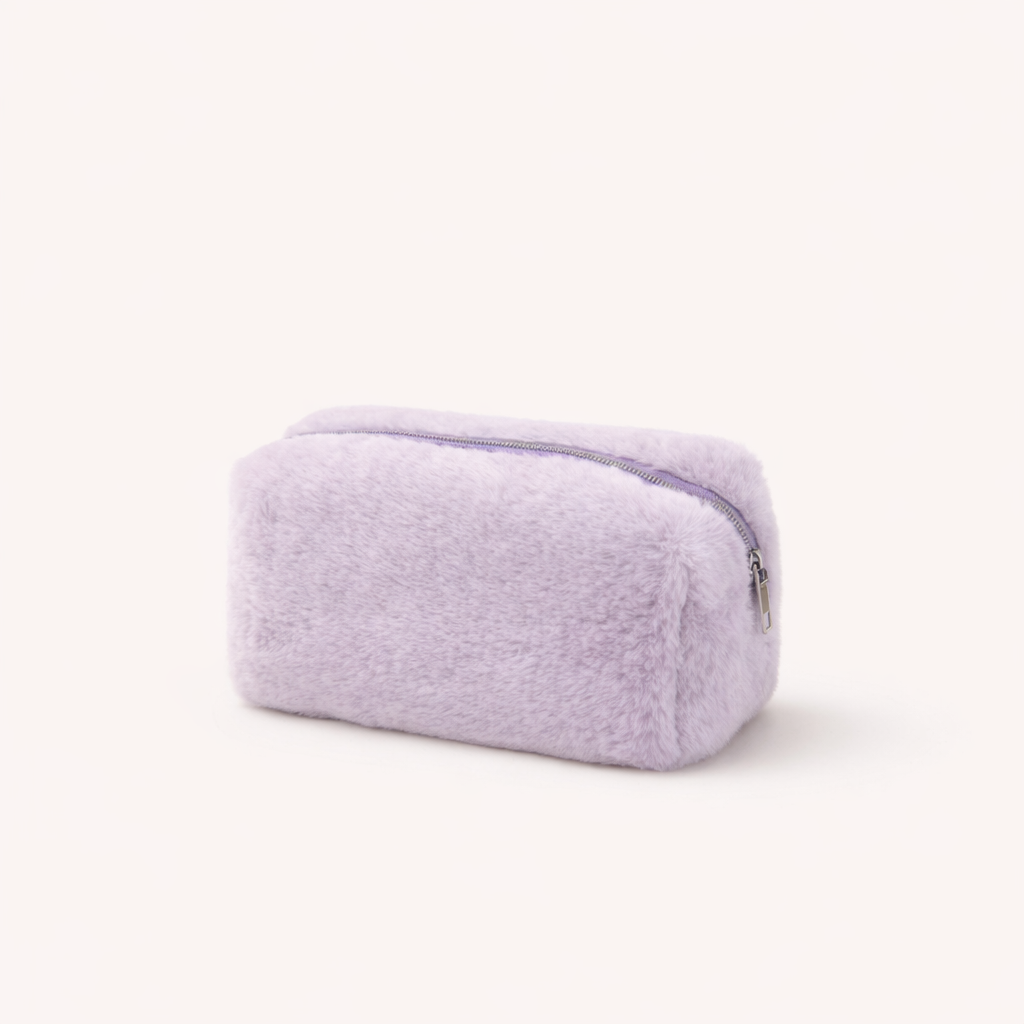 Plushy Makeup Pouch - Purple
