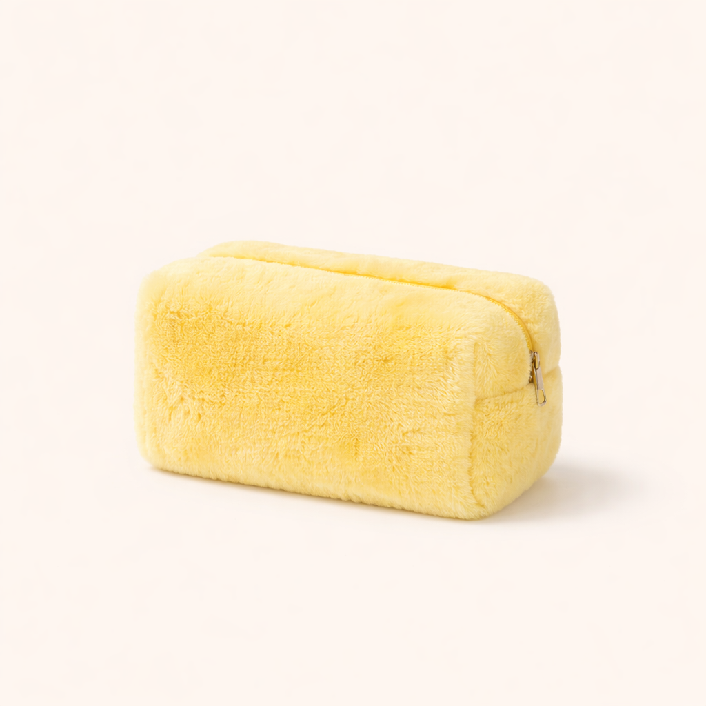 Plushy Makeup Pouch - Yellow