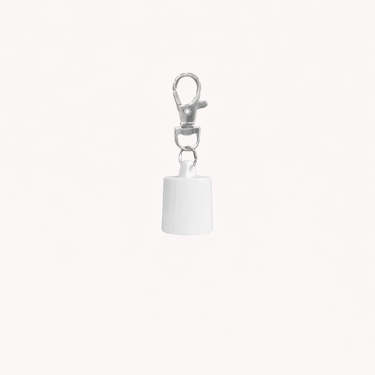 Lip Gloss Holder Keychain - White