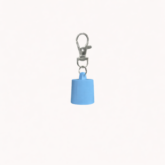Lip Gloss Holder Keychain - Light Blue