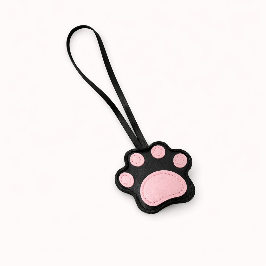 Paw Charm - Black/Pink