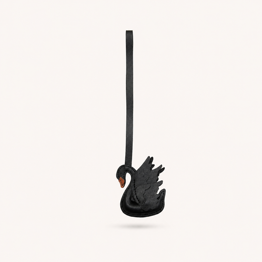 Swan Charm - Black