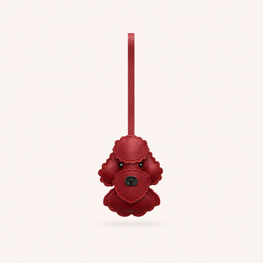 Poodle Charm - Burgundy