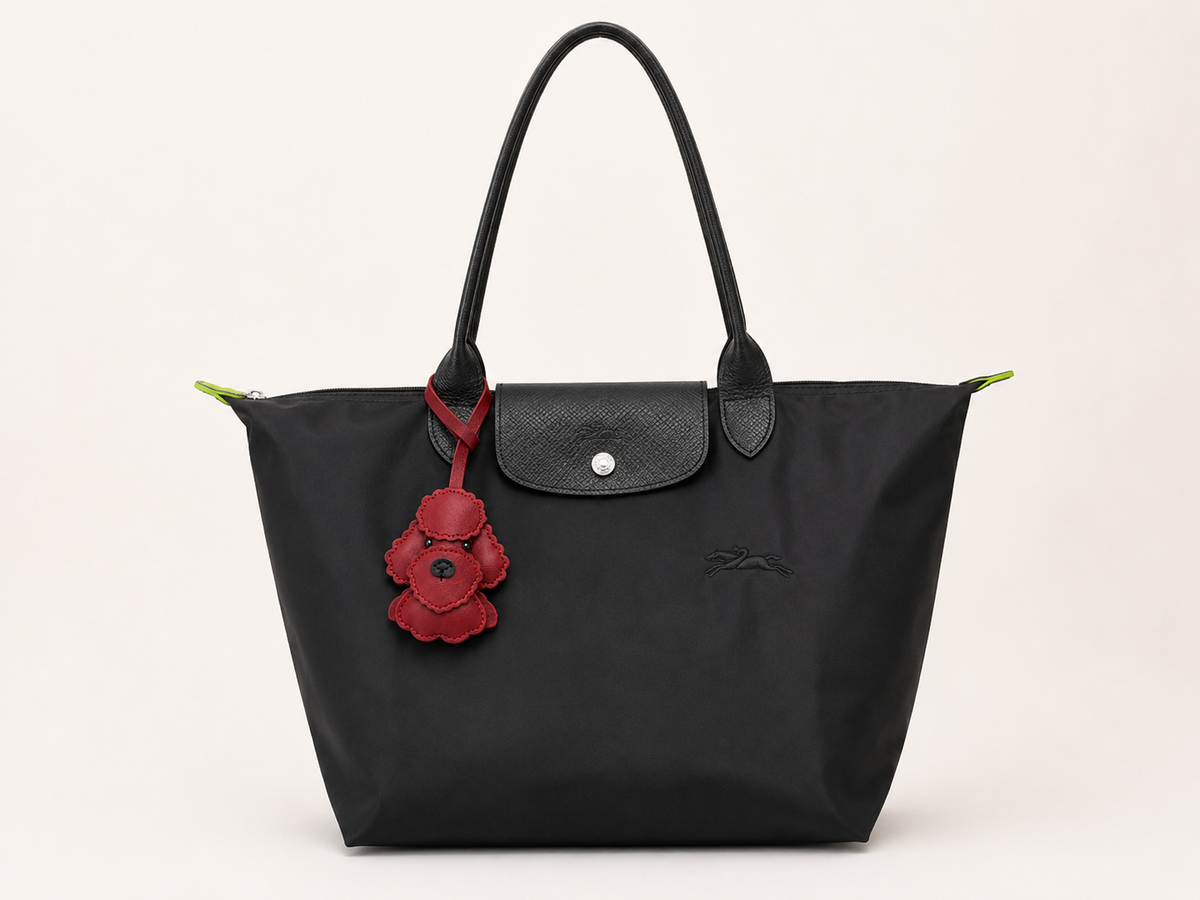 Poodle Charm - Burgundy