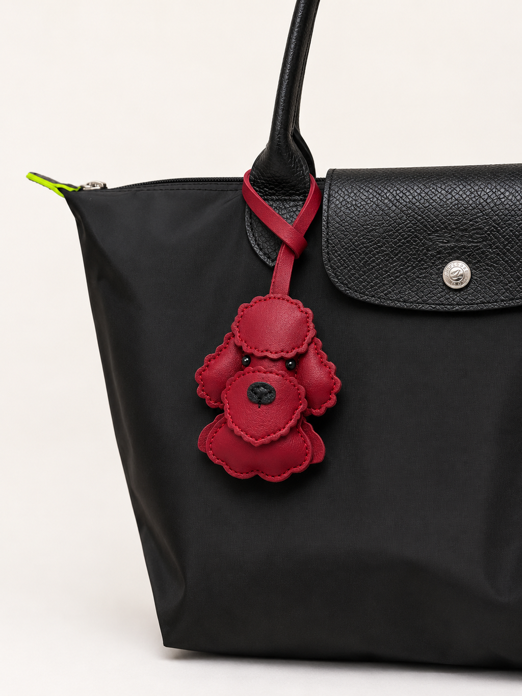 Poodle Charm - Burgundy