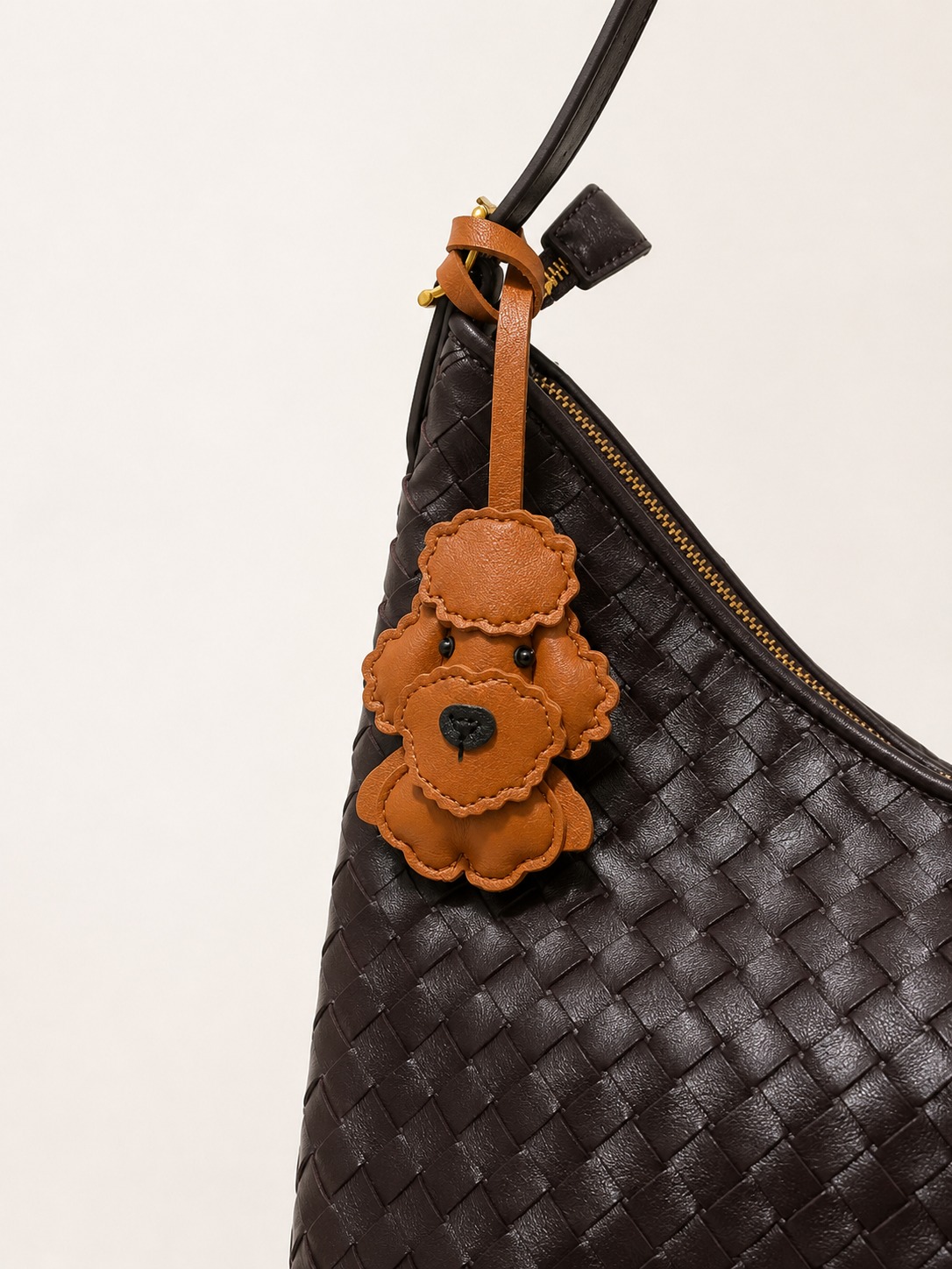 Poodle Charm - Brown