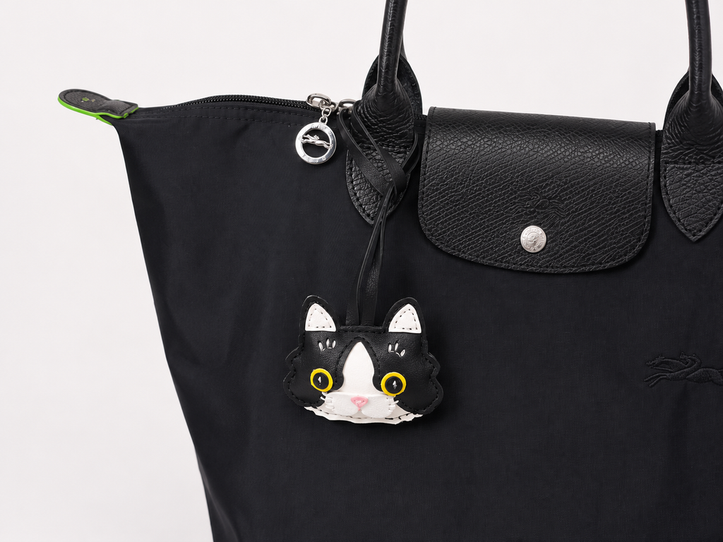 Cat Face Charm - Black