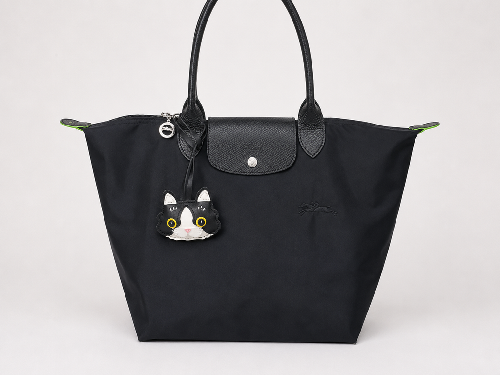 Cat Face Charm - Black