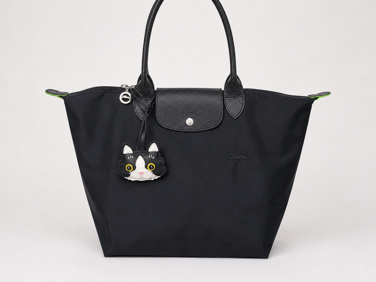 Cat Face Charm - Black