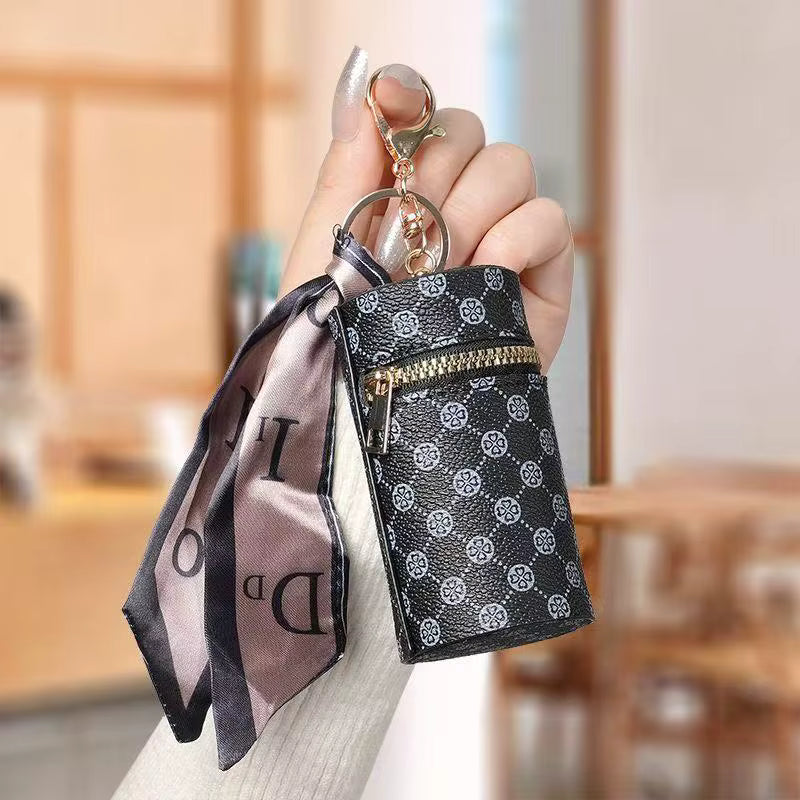 Monogrammed Lipstick Charm - Black