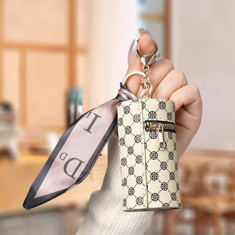Monogrammed Lipstick Charm - Off White