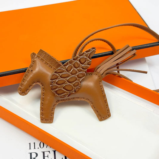 Leather Horse Charm - Brown