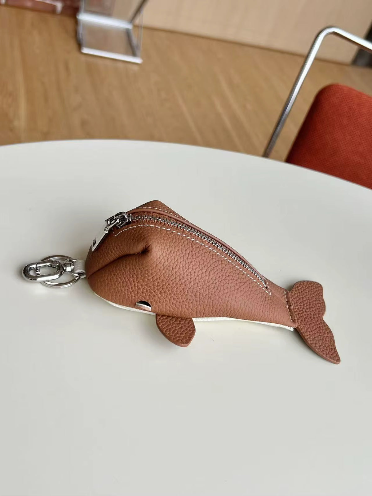 Whale Charm - Brown