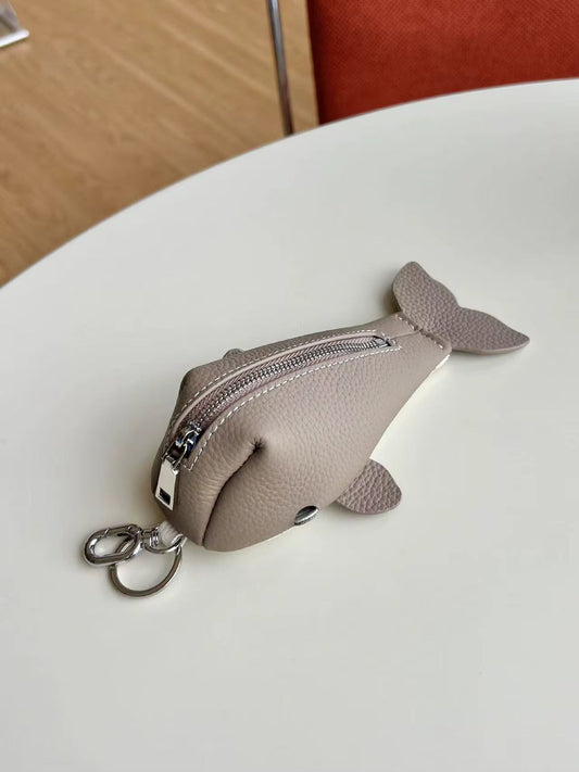 Whale Charm - Gray