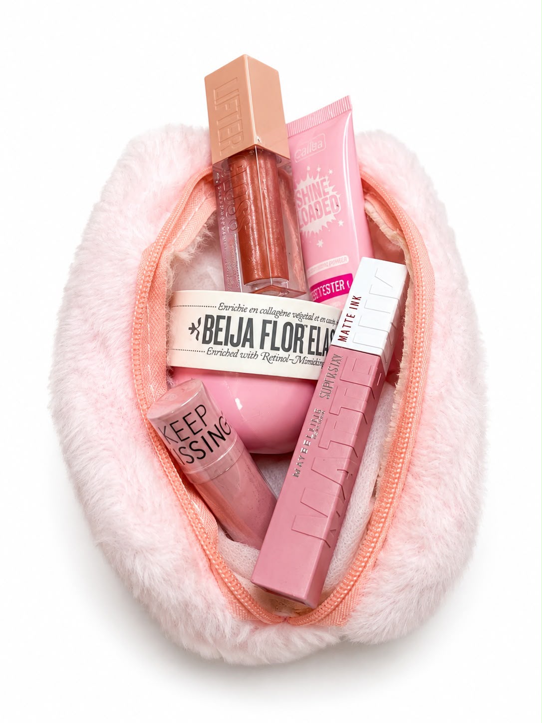 Plushy Makeup Pouch - Pink